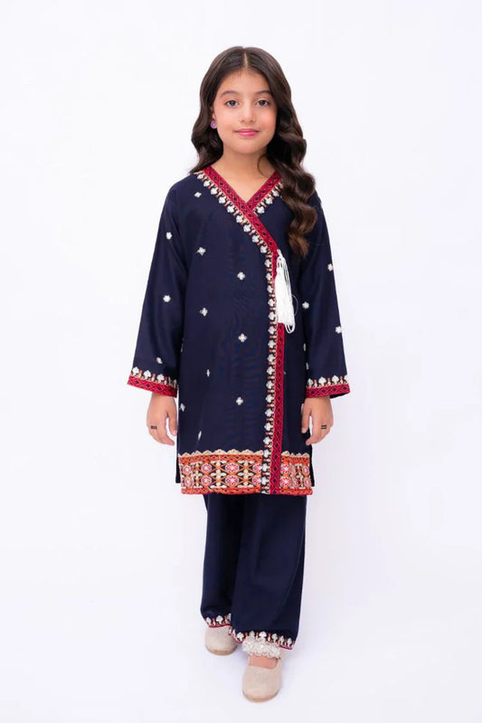 Picture of Khayat - Casual Kids Collection - 2 PC - Navy - Available at Raja Sahib