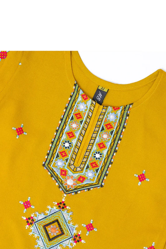 Picture of Khayat - Casual Kids Collection - 2 PC - Mustard Muse - Available at Raja Sahib