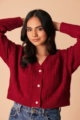 V-Neck Cardigan Sweater