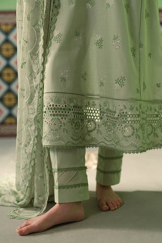 3 Piece Chikankari Lawn Collection - Icy Mint