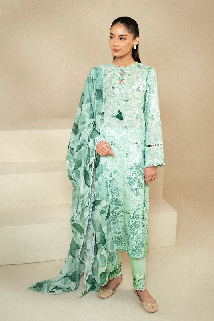 Picture of Cross Stitch - Daily Unstitched Lawn Collection - Minty Meadow - Available at Raja Sahib