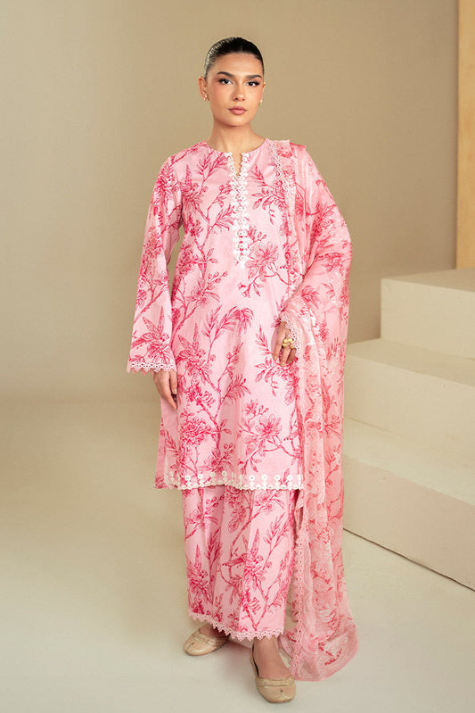 Picture of Cross Stitch - Daily Unstitched Lawn Collection - Shaded Pink - Available at Raja Sahib