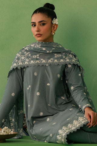 Mahiri Embroidered Lawn Collection - Dusty Granite