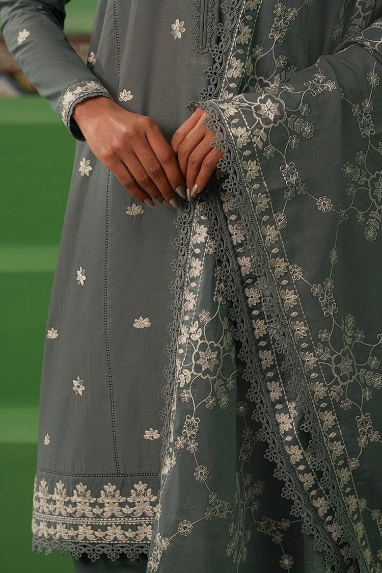 Picture of Cross Stitch - Mahiri Embroidered Lawn Collection - Dusty Granite - Available at Raja Sahib