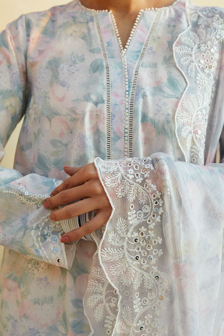 Picture of Cross Stitch - Unstitched Premium Lawn Collection - Viola Pearl - Available at Raja Sahib