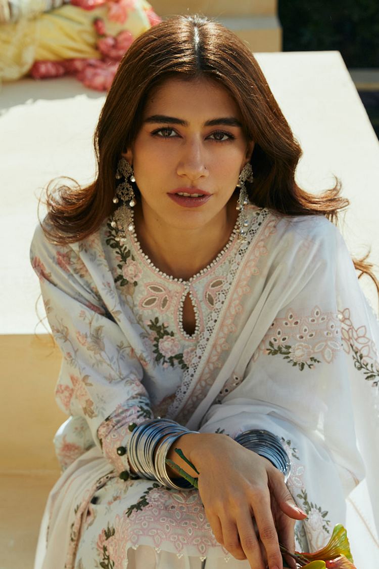 Picture of Cross Stitch - Unstitched Premium Lawn Collection - Floral Marine - Available at Raja Sahib