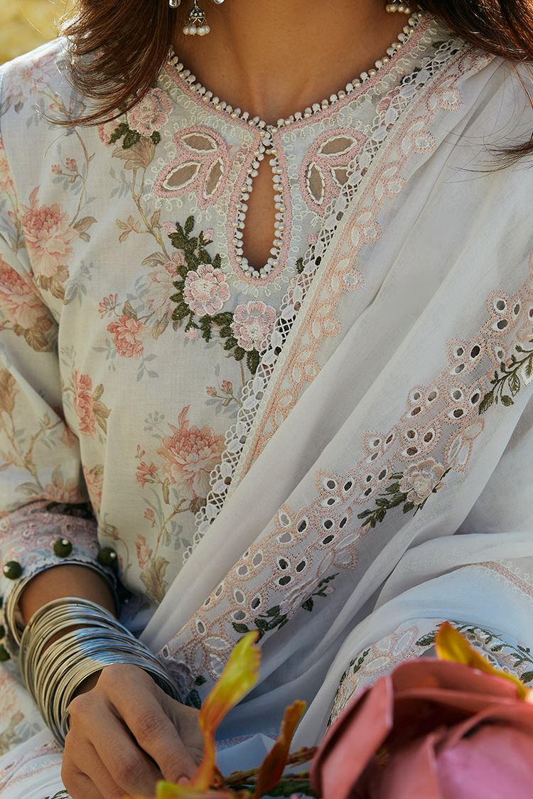 Picture of Cross Stitch - Unstitched Premium Lawn Collection - Floral Marine - Available at Raja Sahib