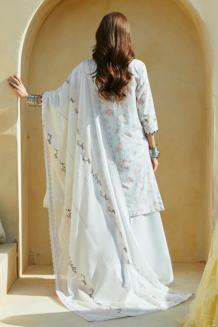 Picture of Cross Stitch - Unstitched Premium Lawn Collection - Floral Marine - Available at Raja Sahib