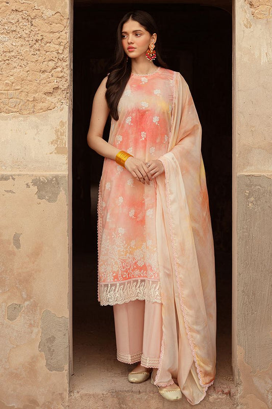 Picture of Cross Stitch - Unstitched Premium Lawn Collection - Peach Blush - Available at Raja Sahib