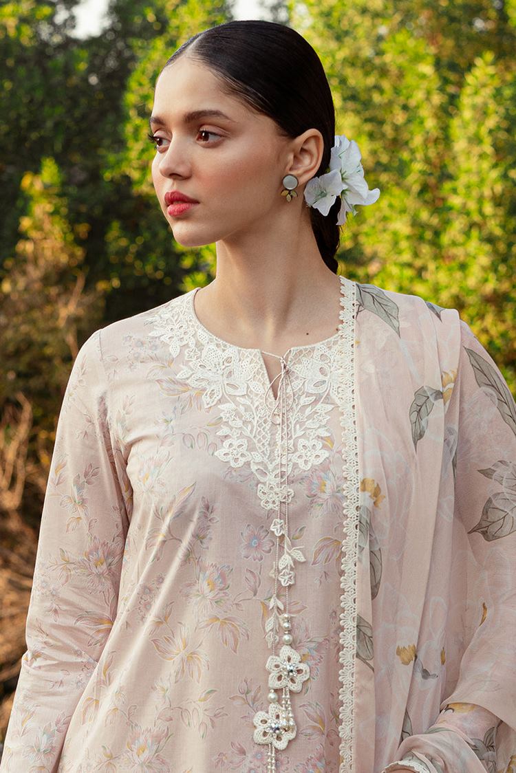 Picture of Cross Stitch - Unstitched Premium Lawn Collection - Silver Peony - Available at Raja Sahib