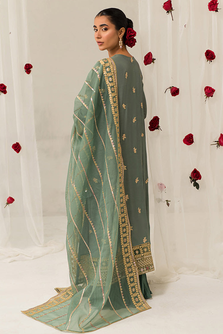 Picture of Cross Stitch - Unstitched Luxury Lawn Collection - Garland Sage - Available at Raja Sahib