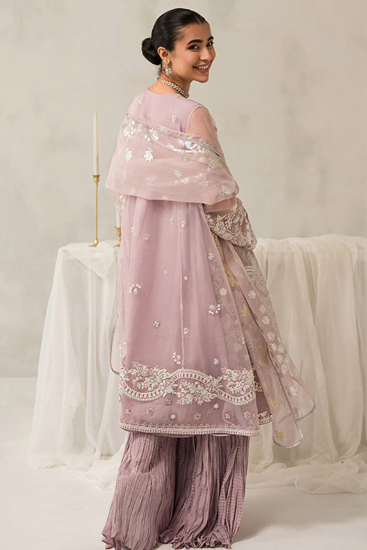 Picture of Cross Stitch - Unstitched Luxury Lawn Collection - Mauve Somber - Available at Raja Sahib