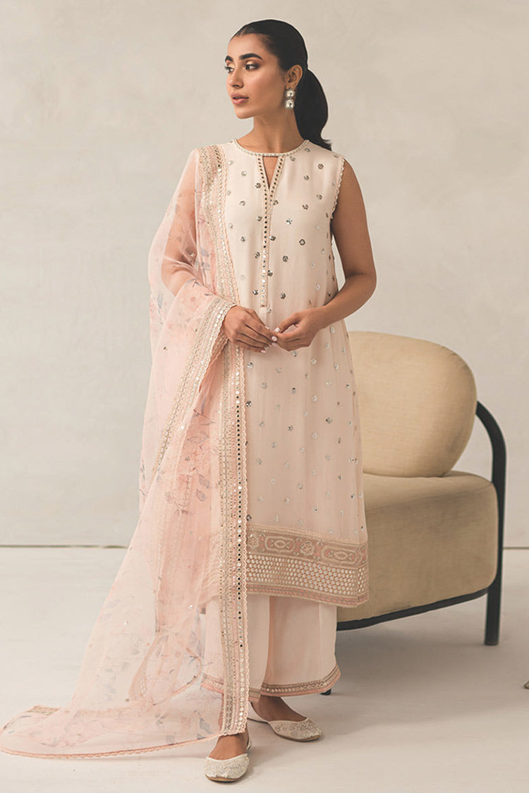 Picture of Cross Stitch - Unstitched Luxury Lawn Collection - Pink Hue - Available at Raja Sahib