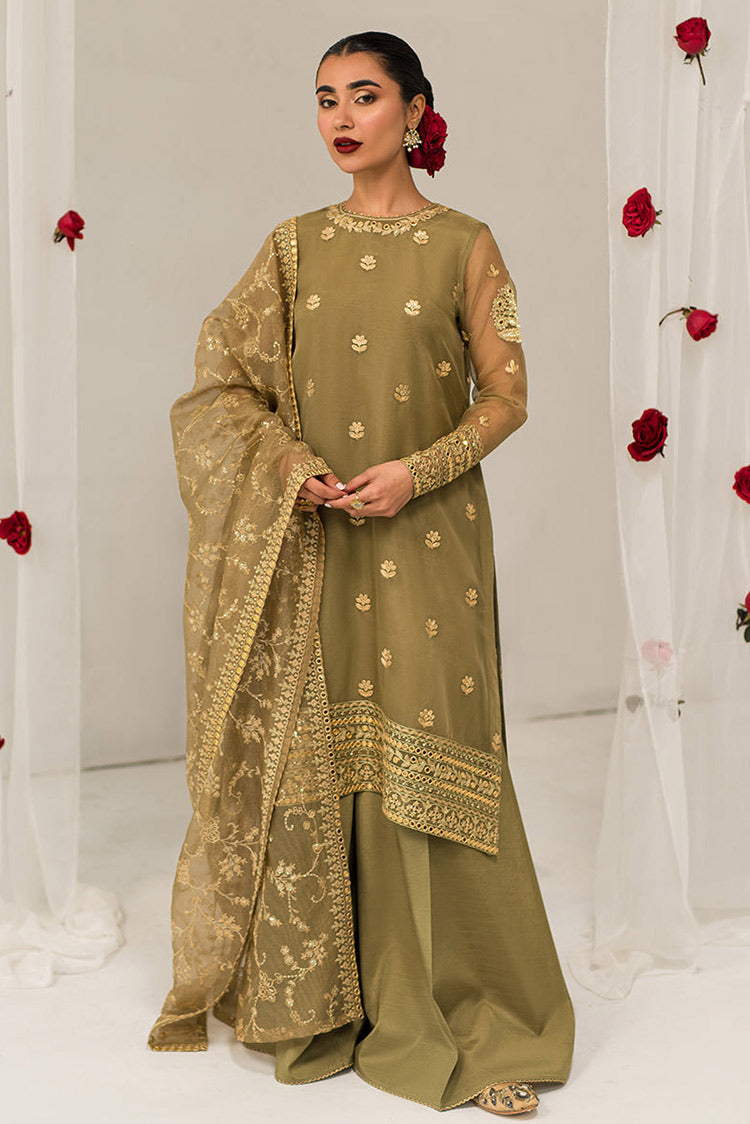 Picture of Cross Stitch - Unstitched Luxury Lawn Collection - Olive Gleam - Available at Raja Sahib