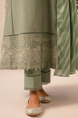 Mahiri Unstitched Embroidered Collection Vol 2 - Sage Green