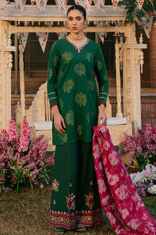 Picture of Cross Stitch - Unstitched Eid Lawn Collection - Opulent Green - Available at Raja Sahib