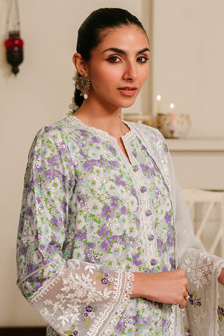 Unstitched Eid Lawn Collection - Lavender Stretch