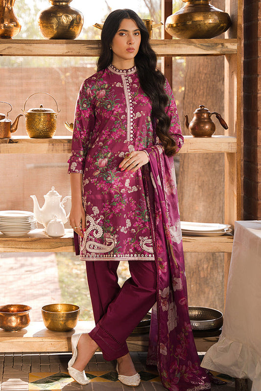 Picture of Cross Stitch - Unstitched Eid Lawn Collection - Iris Mauve - Available at Raja Sahib