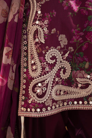 Unstitched Eid Lawn Collection - Iris Mauve