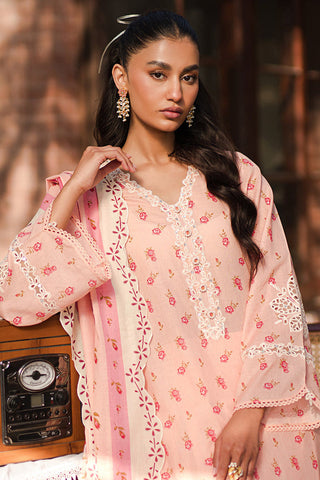 Unstitched Eid Lawn Collection - Peach Glam