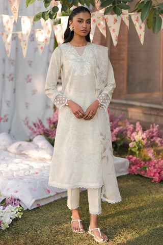 Unstitched Eid Lawn Collection - Whispering White