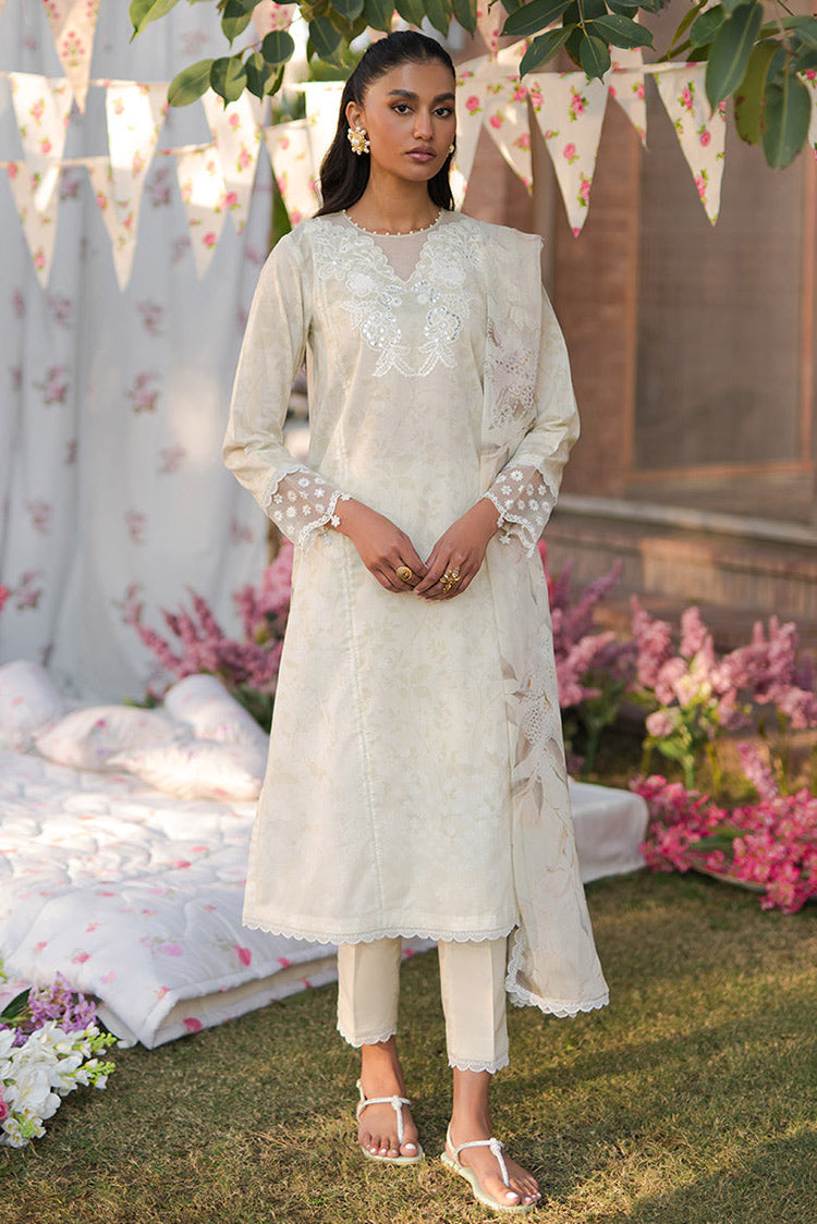 Picture of Cross Stitch - Unstitched Eid Lawn Collection - Whispering White - Available at Raja Sahib