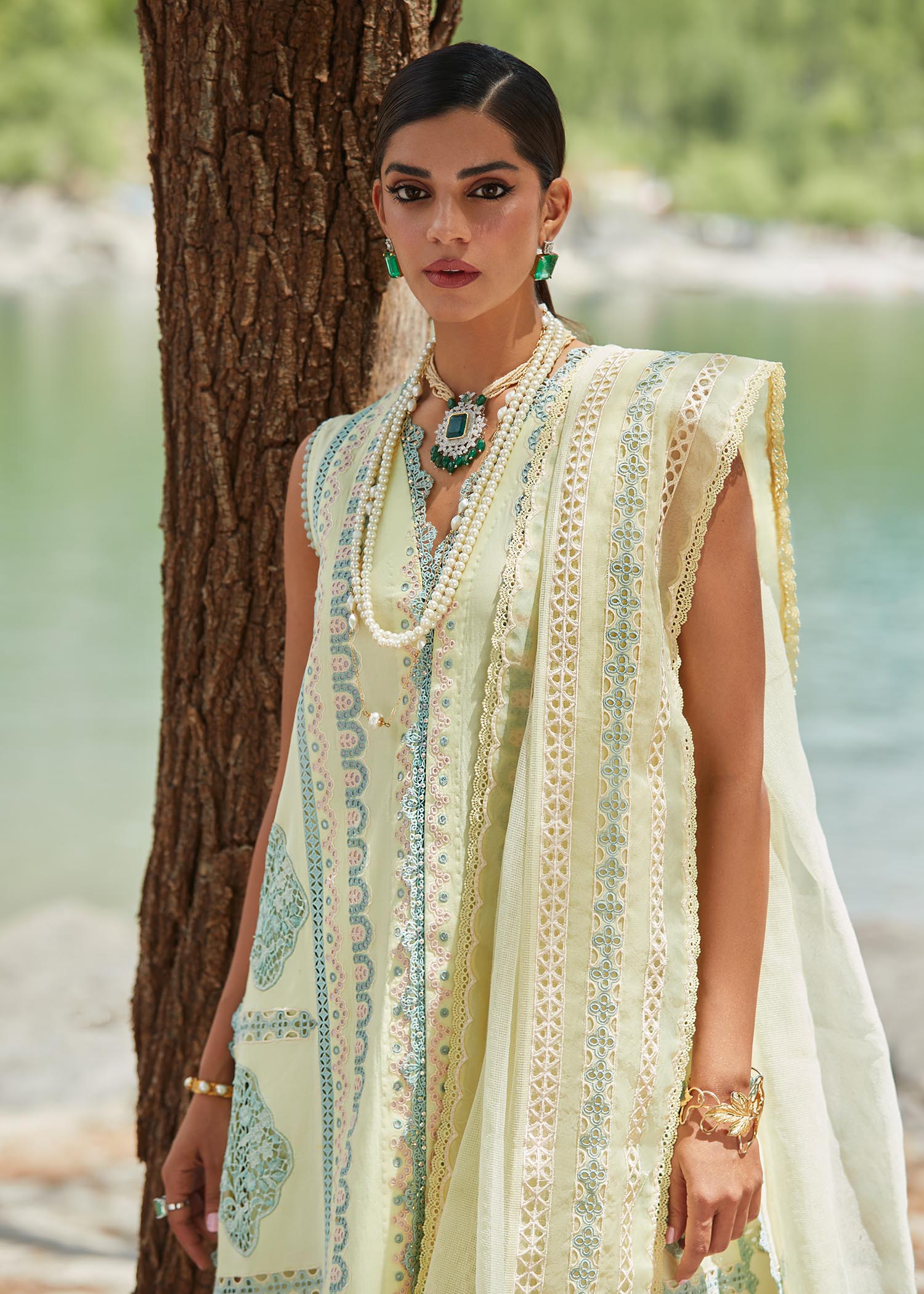 Picture of Crimson - 7B Medley Of Lace Luxury Lawn Collection - Available at Raja Sahib