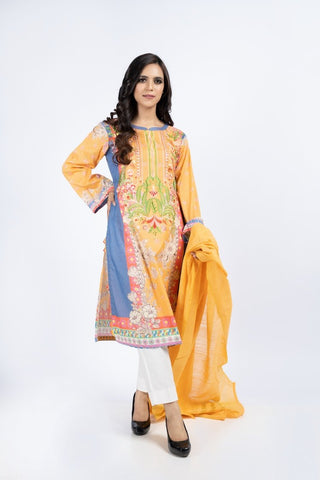 Printed & Embroidered Lawn Suit - ARN1805
