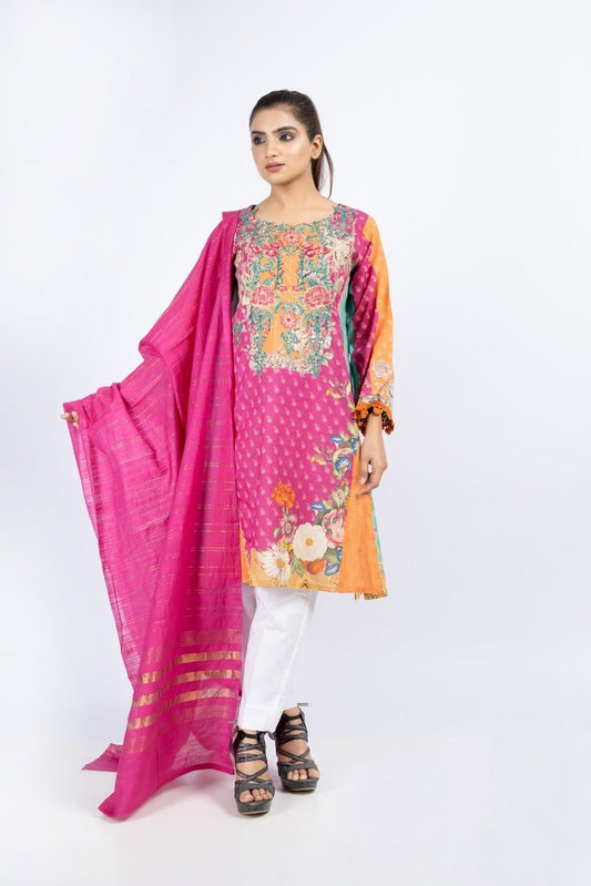 Picture of Embroidered Broshia Lawn Formal Wear Suit - ARN1807 - Available at Raja Sahib