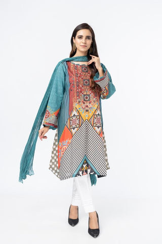 Printed & Embroidered Lawn Suit - ARN1999