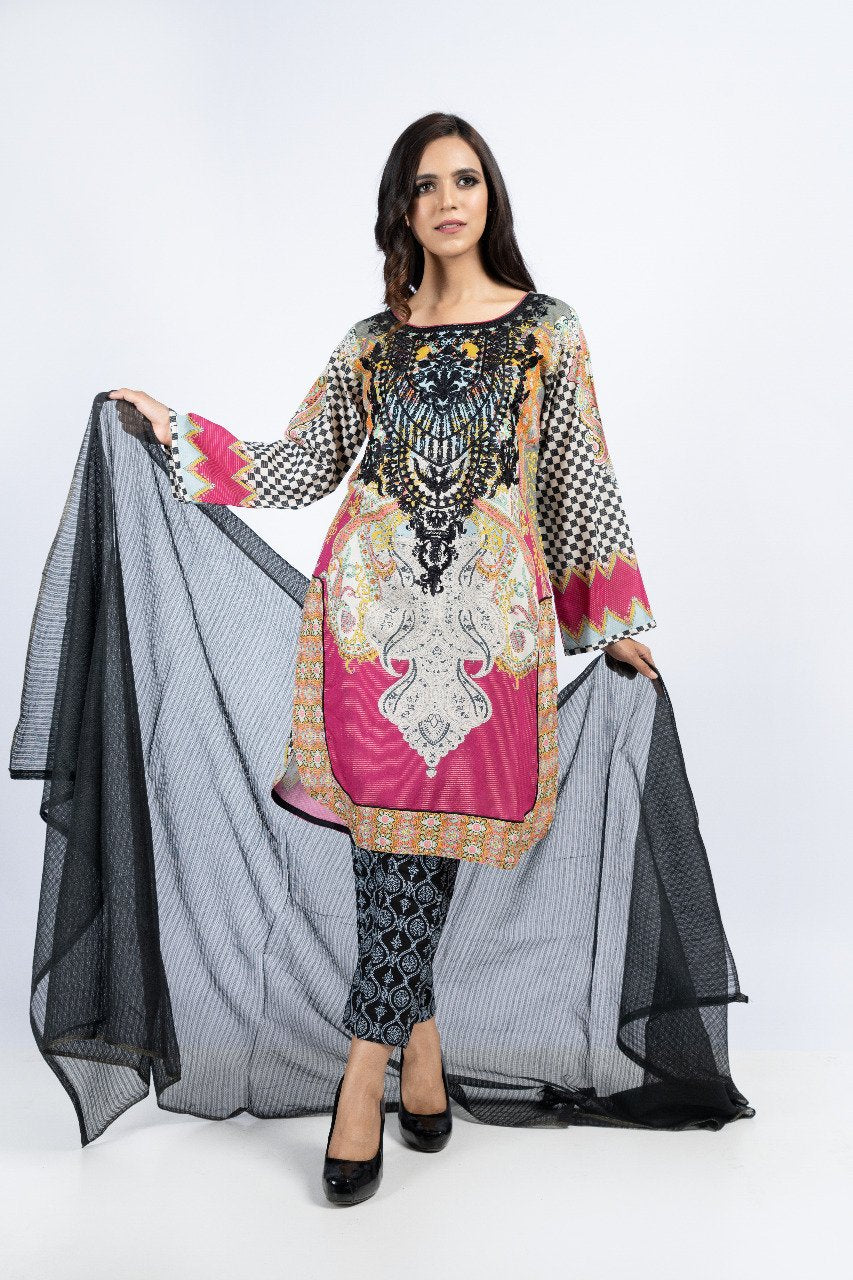 Picture of Printed & Embroidered Lawn Suit - ARN2022 - Available at Raja Sahib