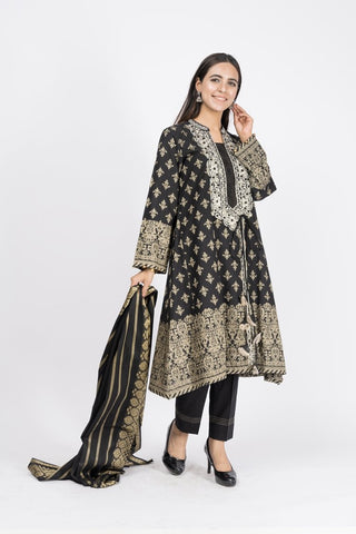 Embroidered Jacquard Suit - ARN2127