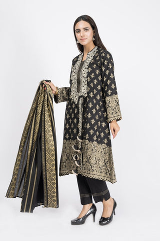 Embroidered Jacquard Suit - ARN2127