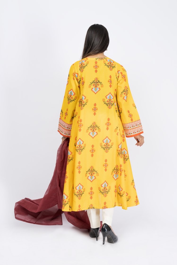 Picture of Printed & Embroidered Lawn Suit - ARN2196 - Available at Raja Sahib