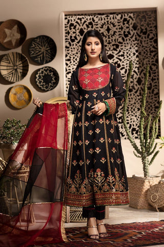 Fancy Embroidered Formal Wear 3 Piece Suit - VJQ-223