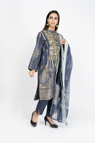 Embroidered Jacquard Suit - ARN2245