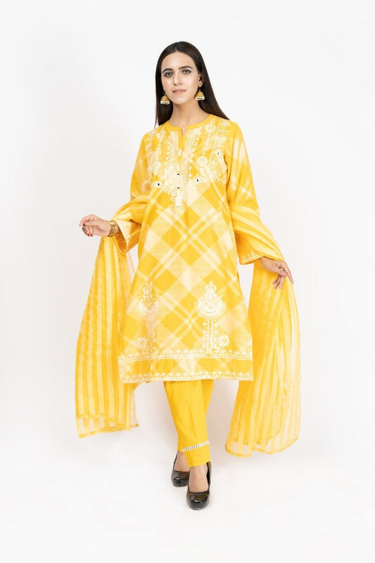 Picture of Embroidered Jacquard Suit - ARN2268 - Available at Raja Sahib