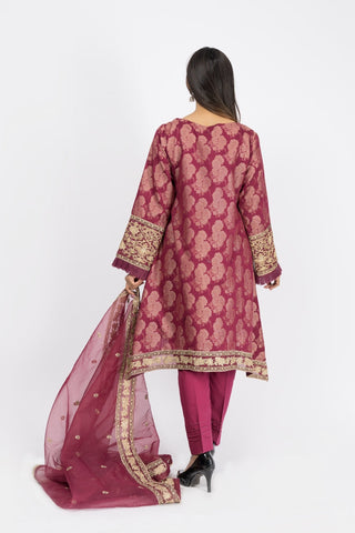 Embroidered Jacquard Suit - ARN275