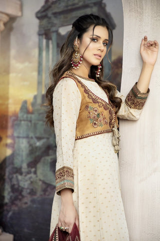 Fancy Embroidered Formal Wear 3 Piece Suit - VJQ282