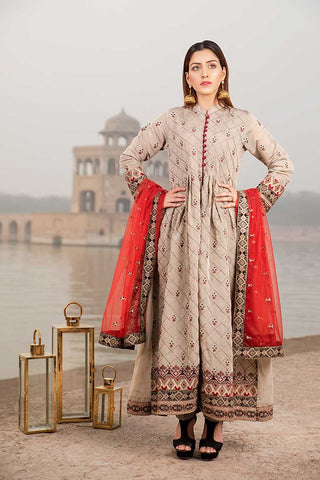 Embroidered Paper Cotton 3-PC Suit