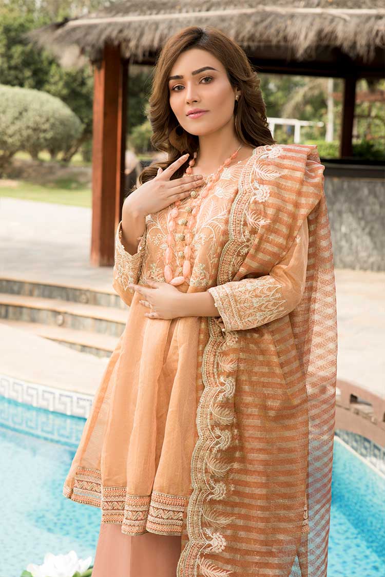 Picture of Ellena - 3-PC Stitched Khaadi Net Suit - Available at Raja Sahib