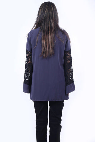 Georgette Lace Sleeve Top