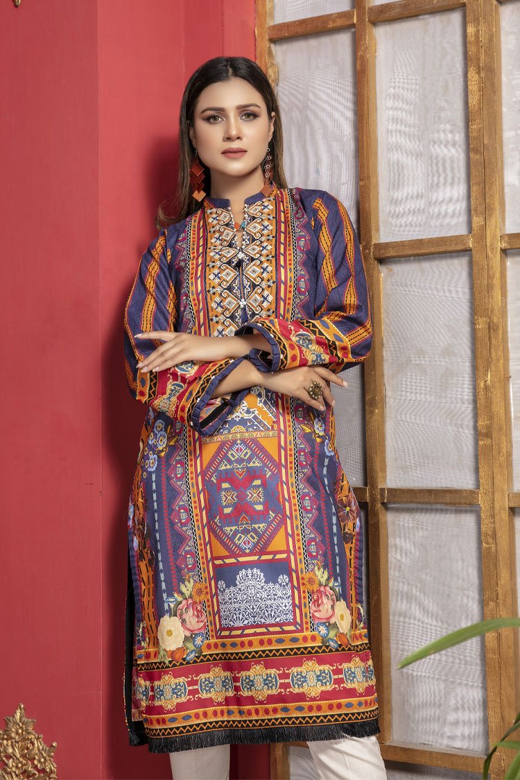 Picture of Ellena - 1-PC Stitched Lawn Kurti - Available at Raja Sahib