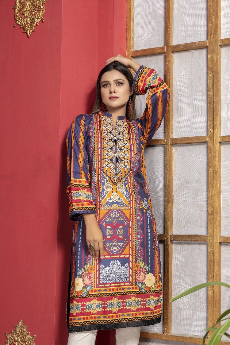 Picture of Ellena - 1-PC Stitched Lawn Kurti - Available at Raja Sahib