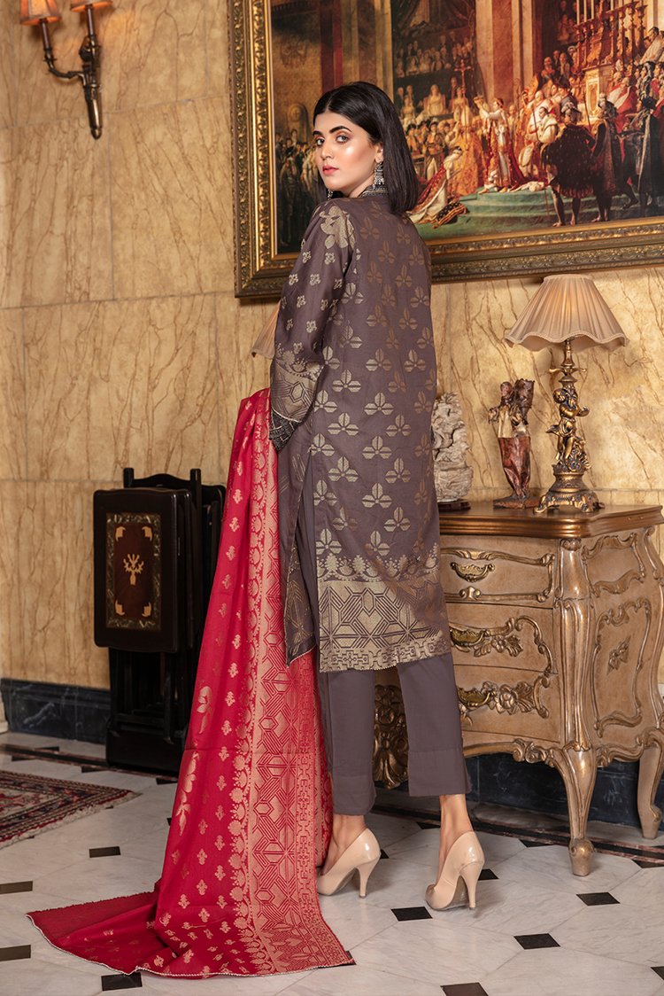 Picture of Ellena - Embroidered Jacquard Shirt - EV341 - Available at Raja Sahib