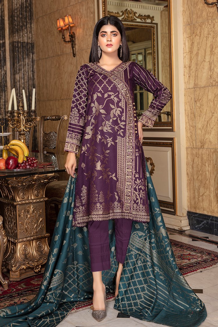 Picture of Ellena - Embroidered Jacquard 2-PC Suit - Available at Raja Sahib