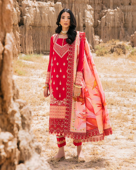 Picture of Maria Osama Khan Gulaal-01 Pariwash Premium Lawn Collection 2022 - Available at Raja Sahib