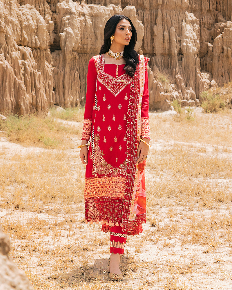 Picture of Maria Osama Khan Gulaal-01 Pariwash Premium Lawn Collection 2022 - Available at Raja Sahib