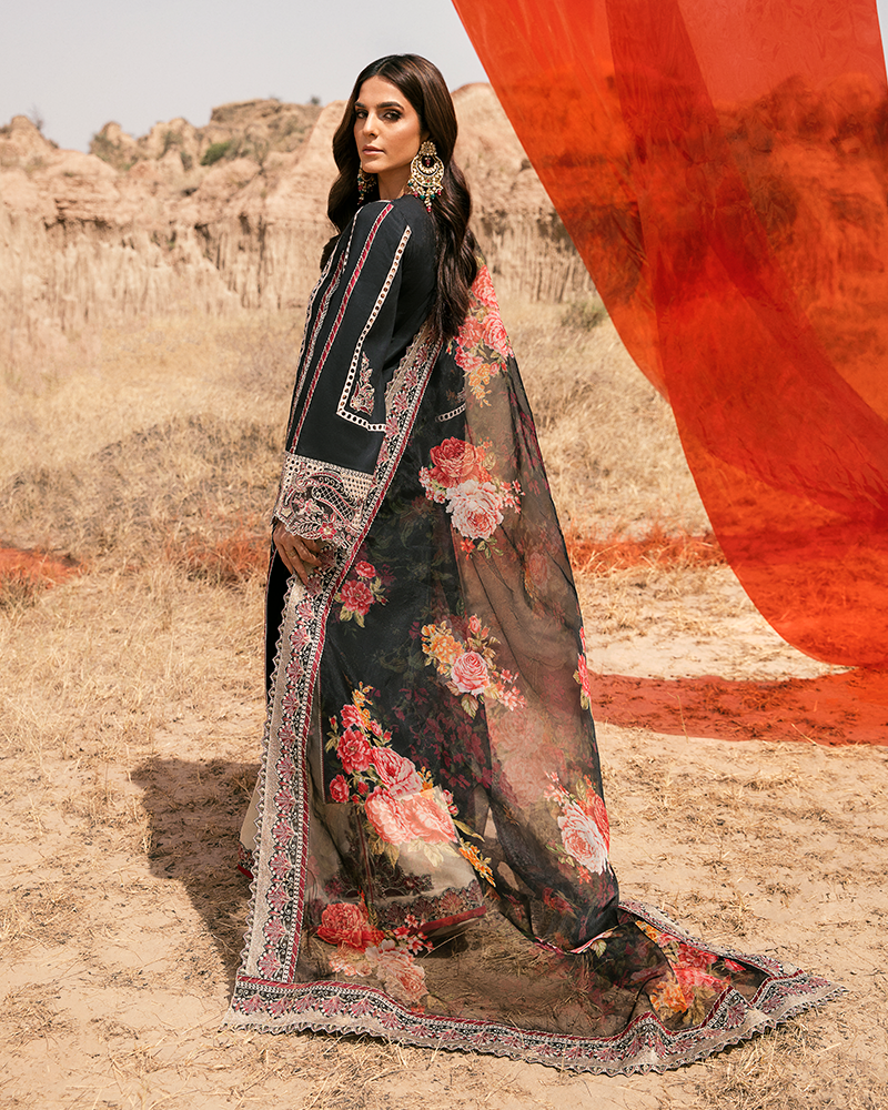 Picture of Maria Osama Khan Mehar-03 Pariwash Premium Lawn Collection 2022 - Available at Raja Sahib