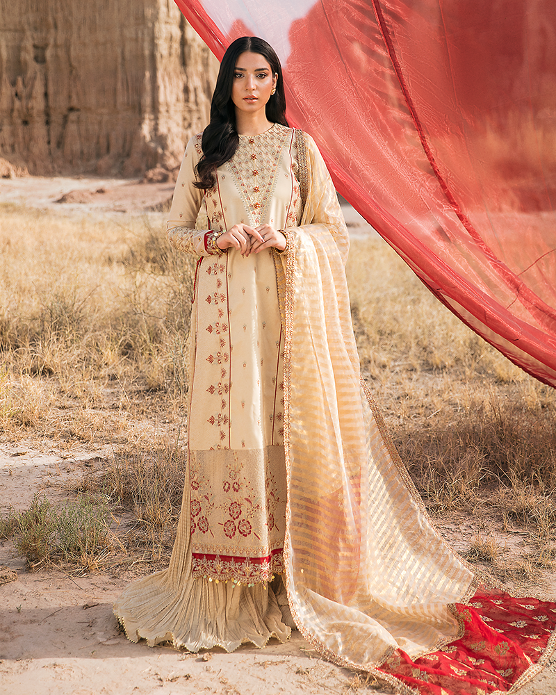 Picture of Maria Osama Khan Dhanak-08 Pariwash Premium Lawn Collection 2022 - Available at Raja Sahib